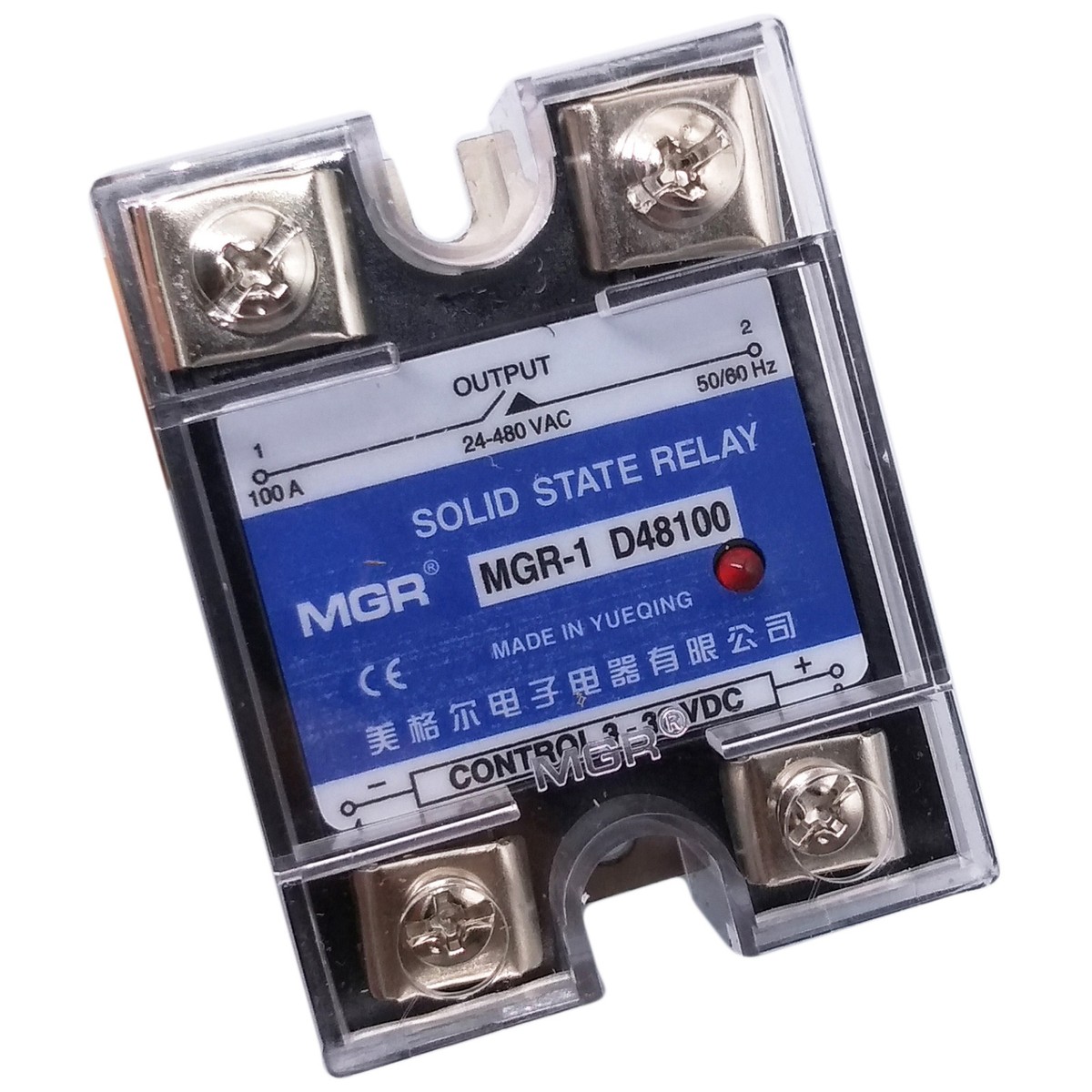 100a Ssr Solid State Relay Dc 3 32v Control Ac 24 480v Load 100A Solid ...