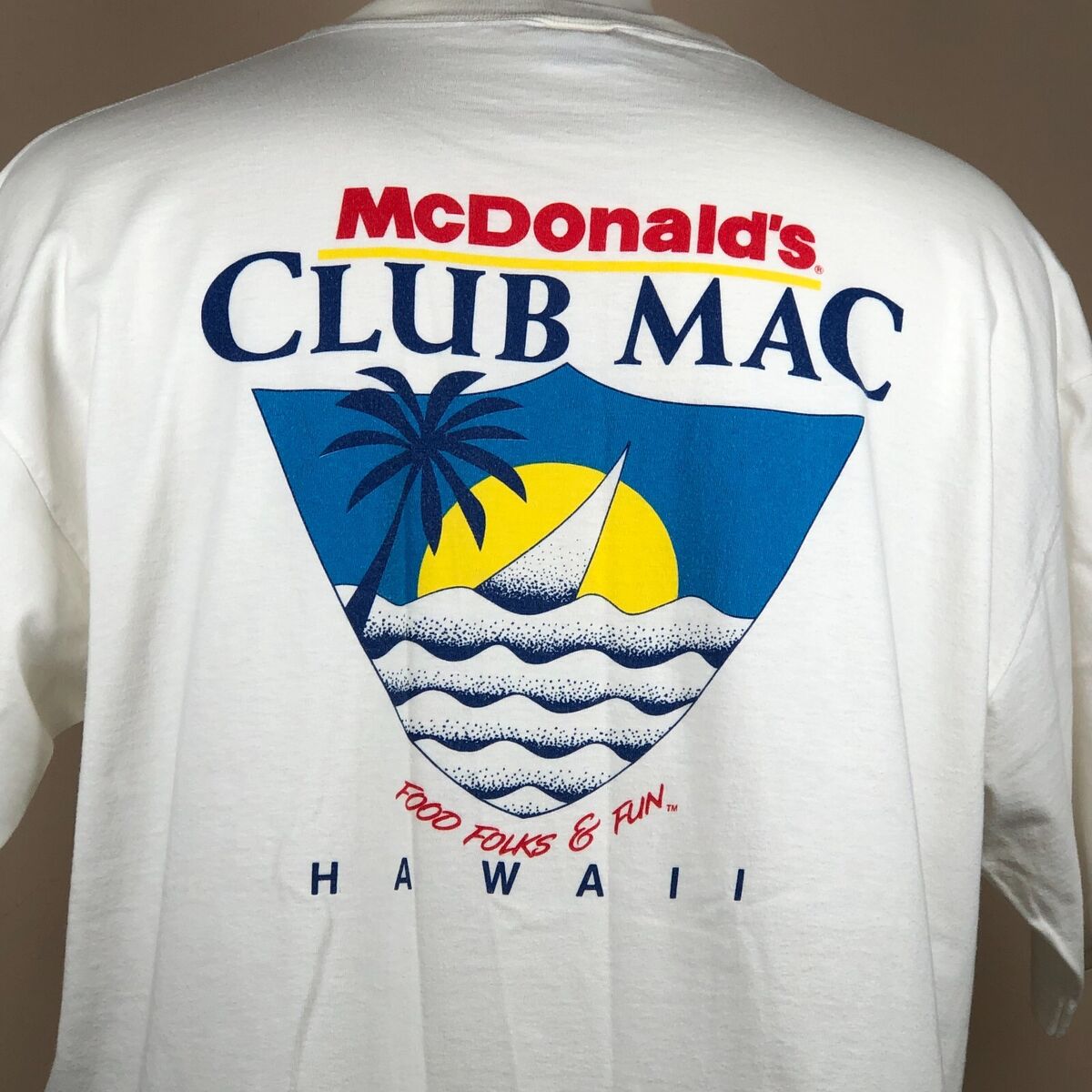 Vintage Crazy Shirts McDonald’s Club Mac Hawaii T Shirt XL Palm Tree  Hamburgers