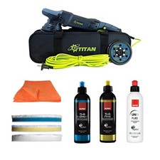 Kit Lucidatrice Rotorbitale Titan + Paste Abrasive Rupes 3x250 ml + 3 Pad Rupes