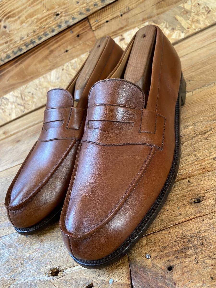 J.M.Weston 180 brown leather penny loafers UK sz 7.5C US 8.5 J.M.Weston 180 brown leather penny loafers UK sz 7.5C US 8.5