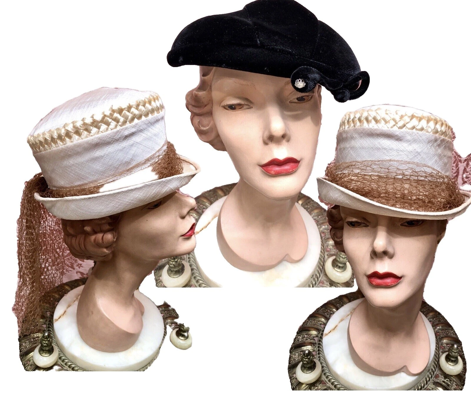 Sombreros Vintage Rockabilly Casual para Mujeres