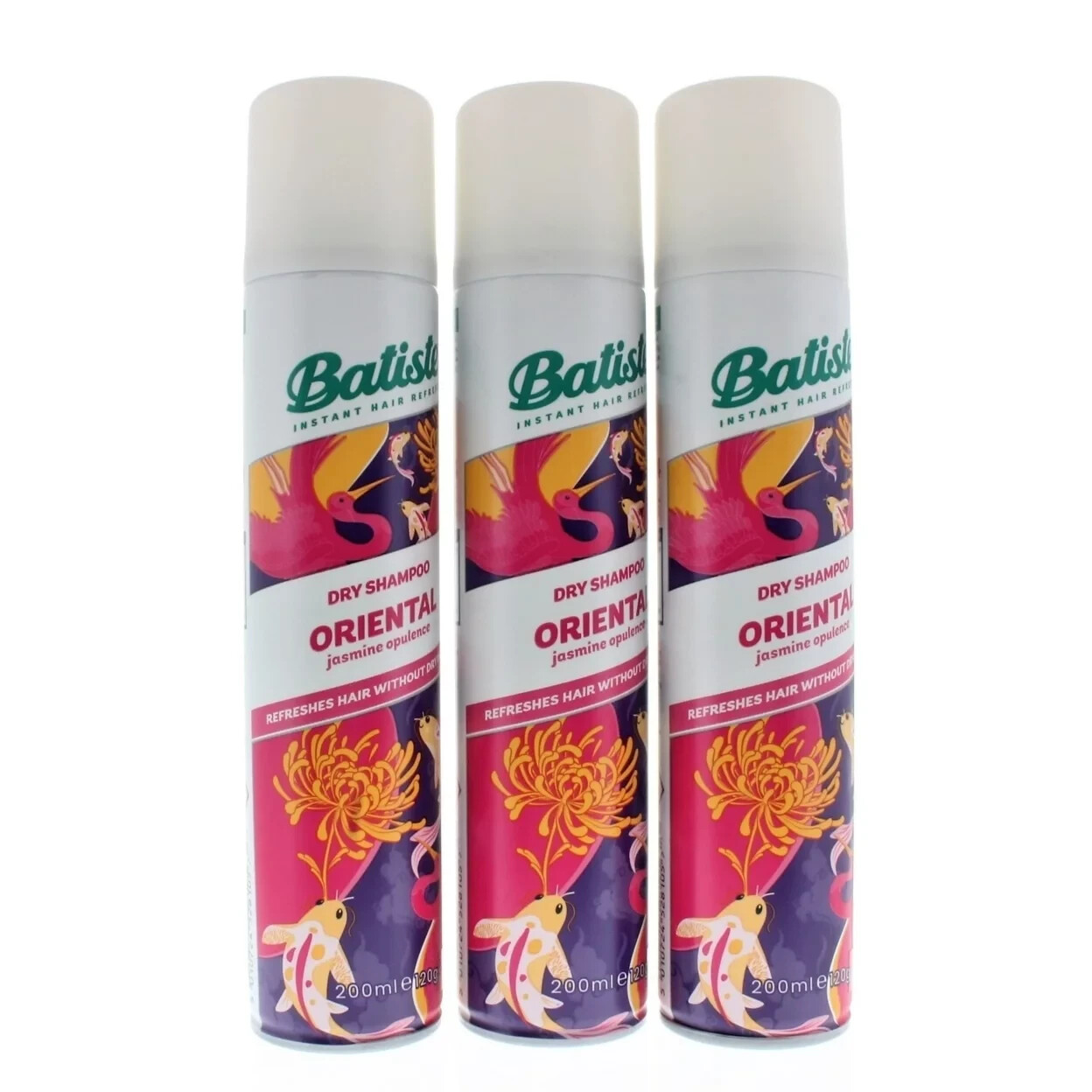 Batiste Dry Shampoo Oriental Jasmine Opulence 120g / 200ml PACK OF 3