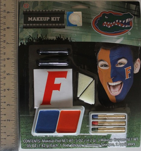University Of Florida Makeup Kit Sticker NCAA Team Spirit Fan Game Day Wear - Picture 4 of 5