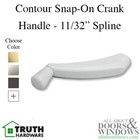 Amesbury Truth Window Handle Contour Crank Handle 11/32 Spline