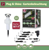 Paulmann Plug&Shine Led Basisset Einbauleuchte Micropen Ii IP67 3000K 5X0,22W