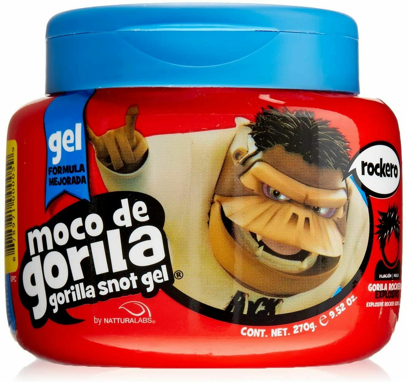 Moco De Gorila Extreme Snot Gel Nourishes Hair Style Gel Jar- Red Rockero 270g