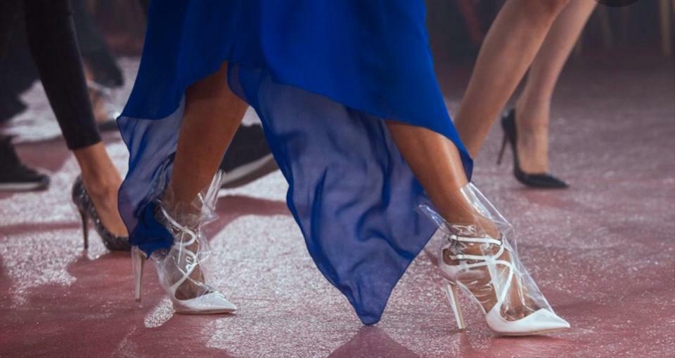 Jimmy Choo x Off White Catwalk Collection Black Claire Satin Jimmy Choo x Off White Catwalk Collection Black Claire Satin