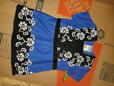 Xsmall Landau Scrub top new blue / black xs