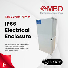 Electric Cabinet / Enclosure IP66 Rated (540 x 270 x 170mm)