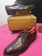 Executive Imperials Dress Shoes Men's Size 9½D Brown Leather Apron Toe Derbys