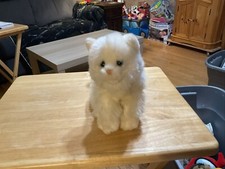 Vintage Animal Alley White Cat Plush 11 Blue Eyes Stuffed Kitten Toys R Us
