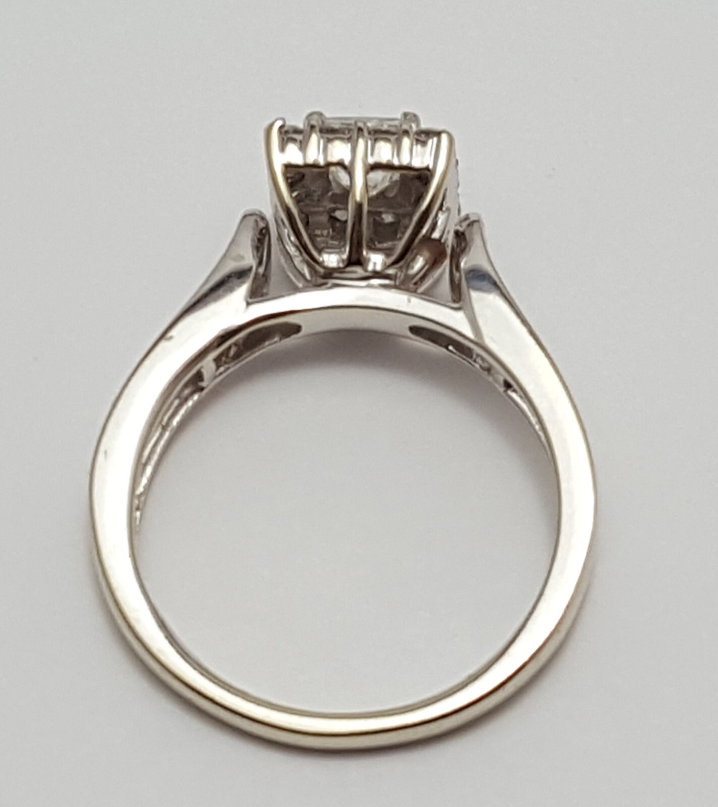 Unique 14K Solid White Gold Wedding Engagement Pr… - image 15