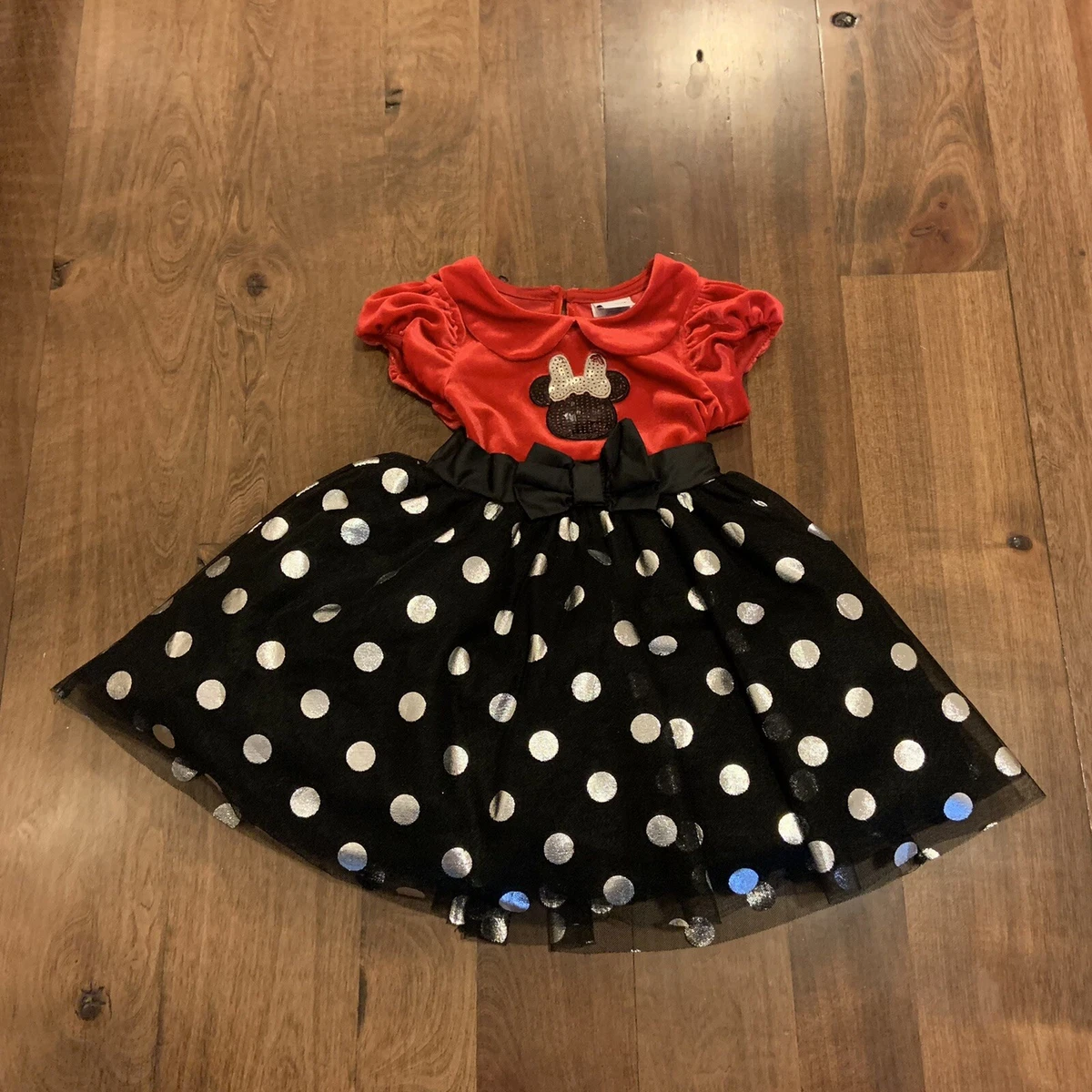 Minnie mouse black polka dot best sale dress