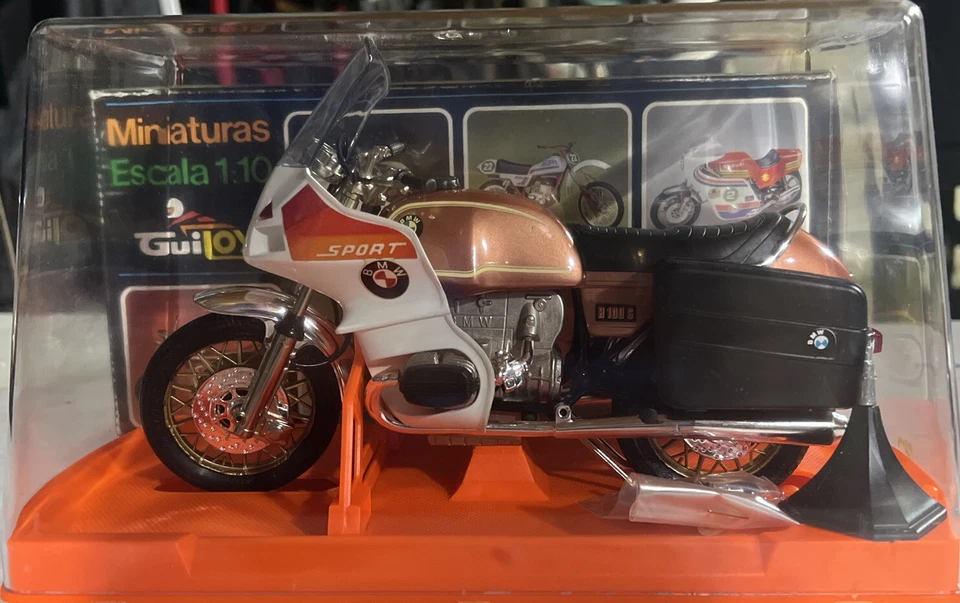 Vintage Guiloy Die Cast Motorcycle BMW R100 RT 1/10 Scale. Excellent Condition. - Image 4 of 4