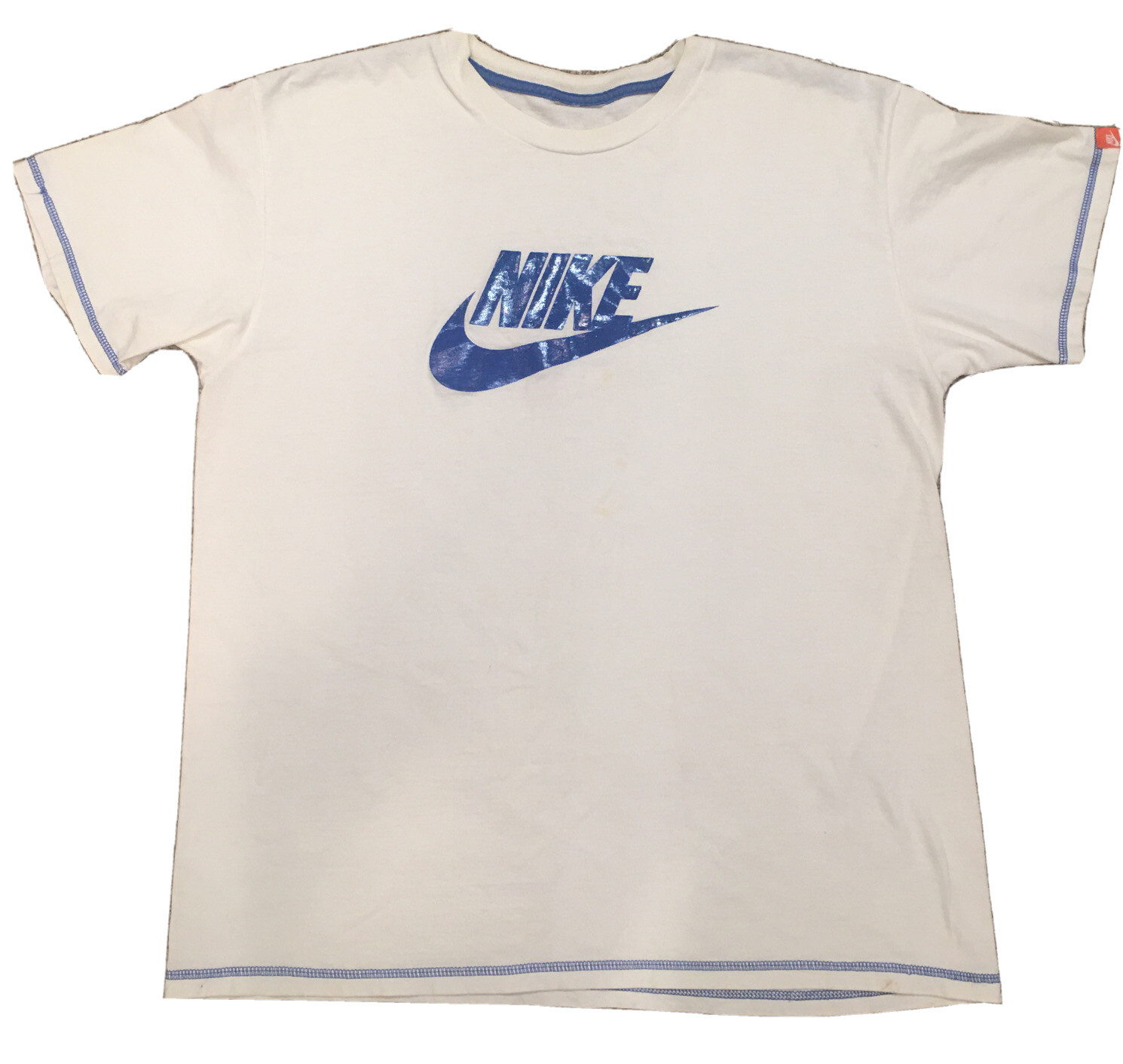 nike shirts blue and white
