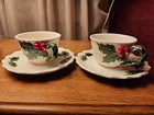 Lefton Rare Vintage Holly Berry Teacups and Saucers Numbered — photo 1