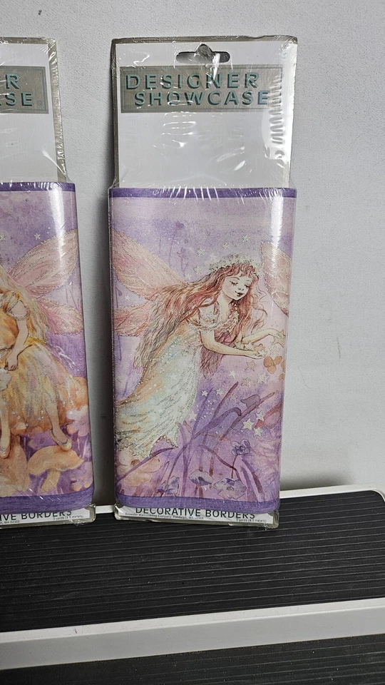 (2) Vitrina de diseño vintage borde decorativo de hadas 93653FP 5 yardas cada una nueva de stock Foto 3 de 4