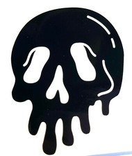 Skull Dripping Black Vinyl Decal Stickers Indoor/Outdoor Use 3inch