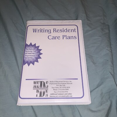Writing Resident Care Plans (Disc 3 & 4) Medical Edu. Svcs. Prof. Devl. Network 