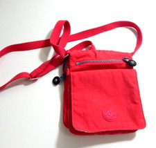 Kipling Mini Borsa a Tracolla Borsello Eldorado Nylon Leggero Rosso Usato in Ottime Condizioni