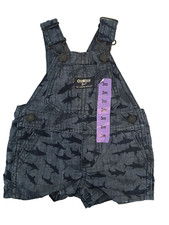 NWT oshkosh overalls Fish Print 3m Stars Stripes Denim Shark