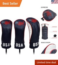 Leather Golf Head Covers: Stylish USA Design for Driver  Fairway Woods