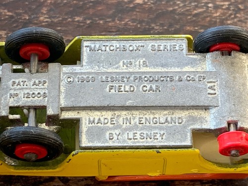 Rare Vintage Matchbox Lesney Field Car no18 Trailer Caravan Diecast 1/43 Model - Picture 8 of 9
