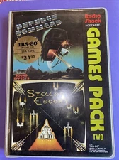 Vintage 1983 Radio Shack Tapes Defense Command and Stellar TRS-80 Retro Games