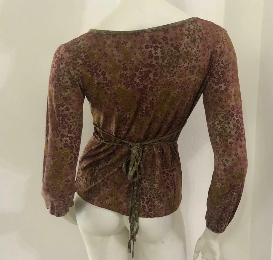 NEWPENNY Maglia rosa antico fantasia floreale Tg S - Immagine 4 di 4