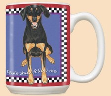 Doberman Pincher Ceramic Coffee Mug Tea Cup 15 oz