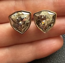 Image of Genuine Swarovski March Fox Stud Earrings, Gold Tone Plated