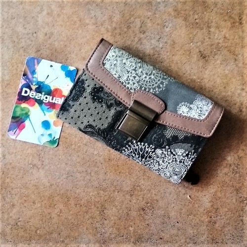 MARCA DESIGUAL CARTERA MONEDERO TARJETERO SEÑORA ESTAMPADO COLOR TONOS  MARRONES | eBay