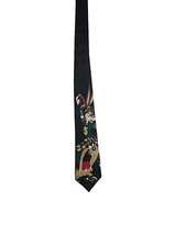Vintage Looney Tunes Mania 1996 Silk Mens Tie Bugs Bunny Taz Football