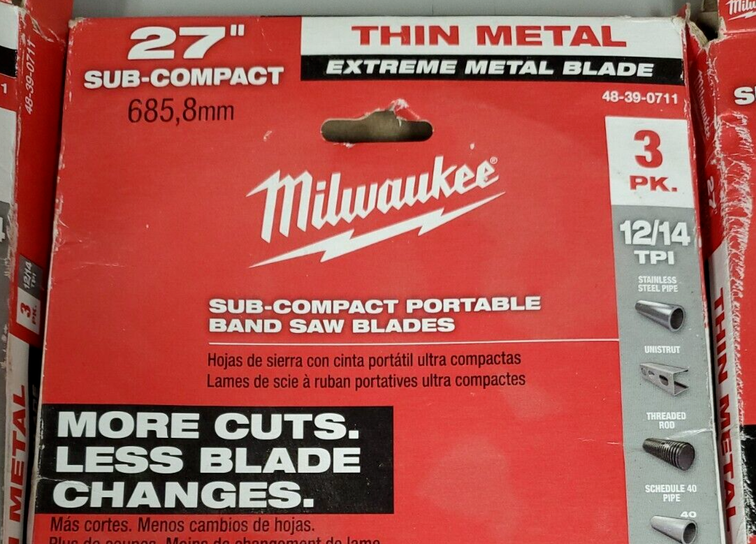 Lot Of 27 Milwaukee Assorted Various Size Portable Band Saw Blades eBay