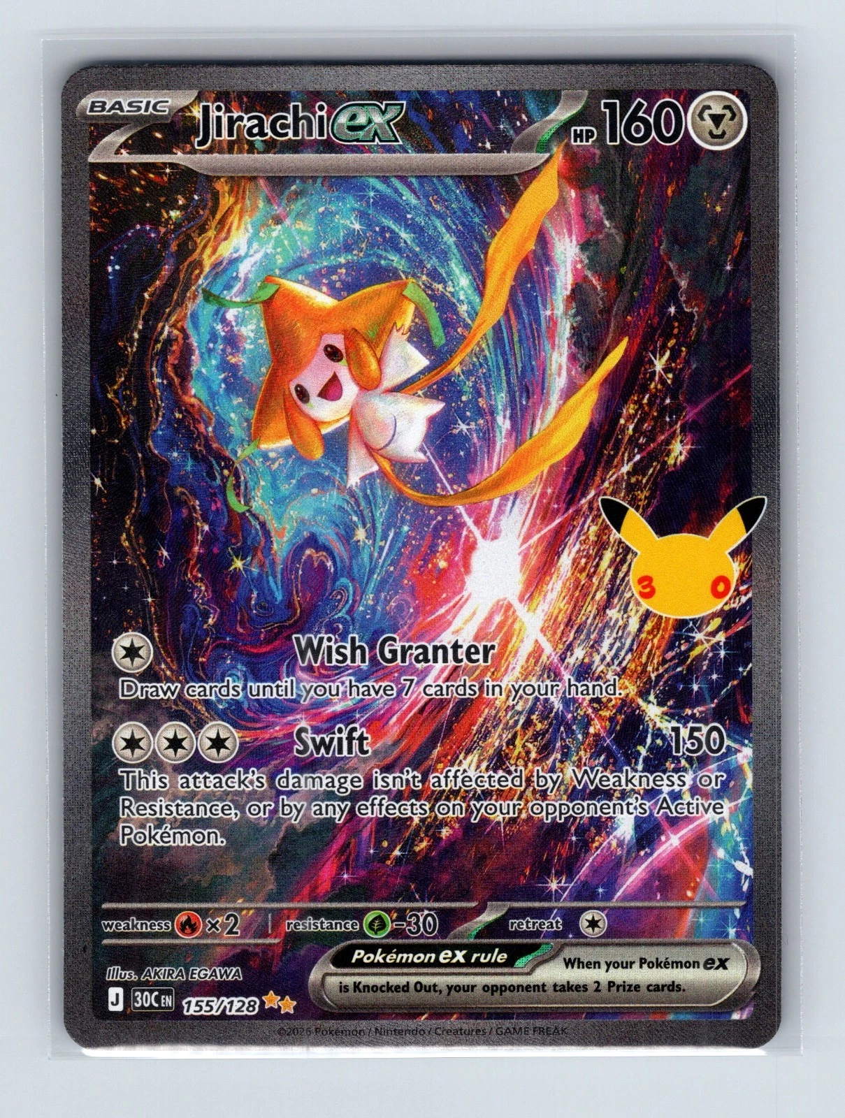 Deal for Pokemon TCG - Jirachi ex - 155/128 - ME: 30th Celebration (30C)