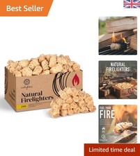 200 Natural Firelighters for Wood Burners, Fire Lighters, Firelighter for Sto... 0.12 per lighter