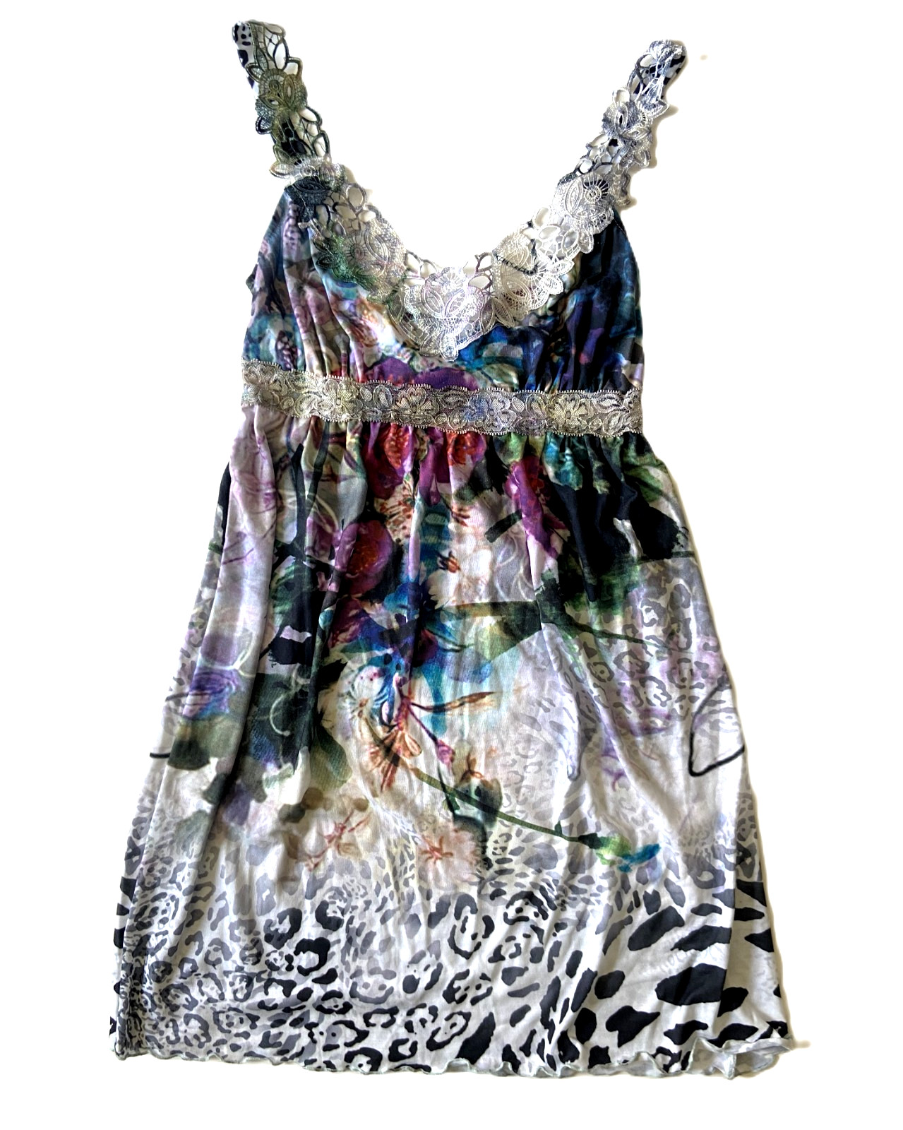 CLAIRE PETTIBONE XS Luxury Lingerie Floral Lace Slip Dress Chemise Nightgown NEW image 9