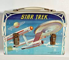 Rare STAR TREK 1968 Lunch Box PARAMOUNT Original METAL DOME Aladdin NO THERMOS