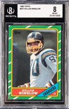 1986 TOPPS #237 KELLEN WINSLOW BGS 8