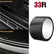 For Ford Accessories 33ft Carbon Fiber Door Edge Sill Plate Protector Vinyl Film