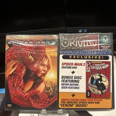 Sealed Spider-Man 2 DVD & Origins of a Superhero Bonus Disc & #300 Comic Book 