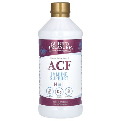2 X Buried Treasure, Liquid Advantage, ACF Immune Support, 16.54 fl oz (496 ml)