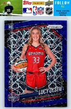 2025 Panini Prizm WNBA #145 Lucy Olsen Blue Velocity Prizms