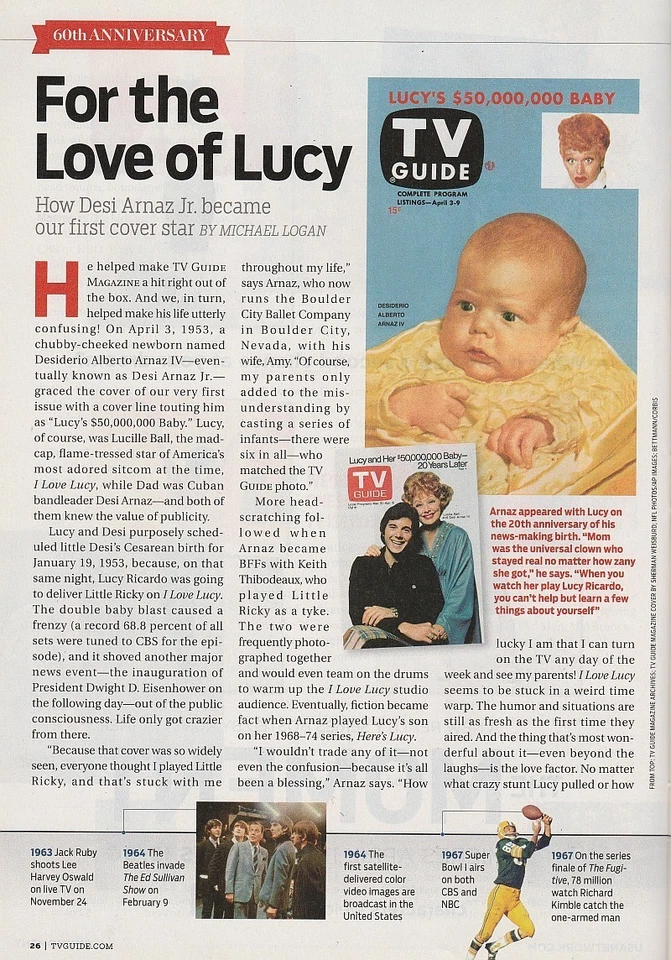 TV Guide 60th Anniv Apr 8-21, 2013 MARY TYLER MOORE-GENERAL HOSPITAL 50th ANNIV - Image 3 of 4