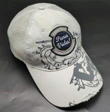 COSTA RICA hat Pura Vida distressed-style white adjustable cap