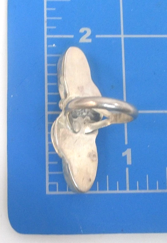 New Old Stock Vintage Sterling Silver Navajo Ring Turquoise 1960 Never Worn Sz 7 - Image 4 of 4