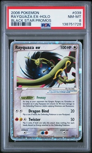 2006 POKEMON BLACK STAR PROMOS #039 RAYQUAZA EX-HOLO PSA 8