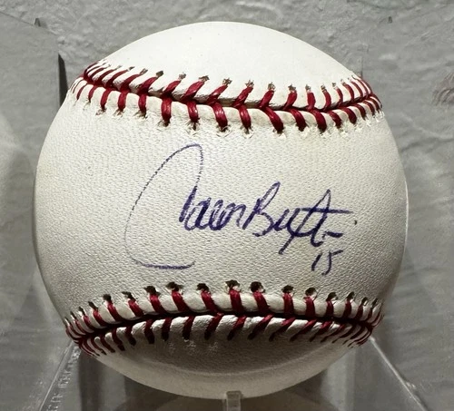 Carlos Beltran Autographed Baseball with '15' Inscription MLB Signed Ball