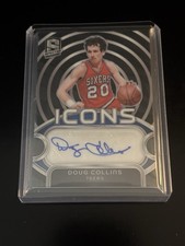 Doug Collins 2023-24 Panini Spectra Icons Auto /99 76ers