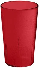 Unbreakable Stackable Restaurant Plastic Tumbler/Cup (Set of 12) 8 Ounce Red | f